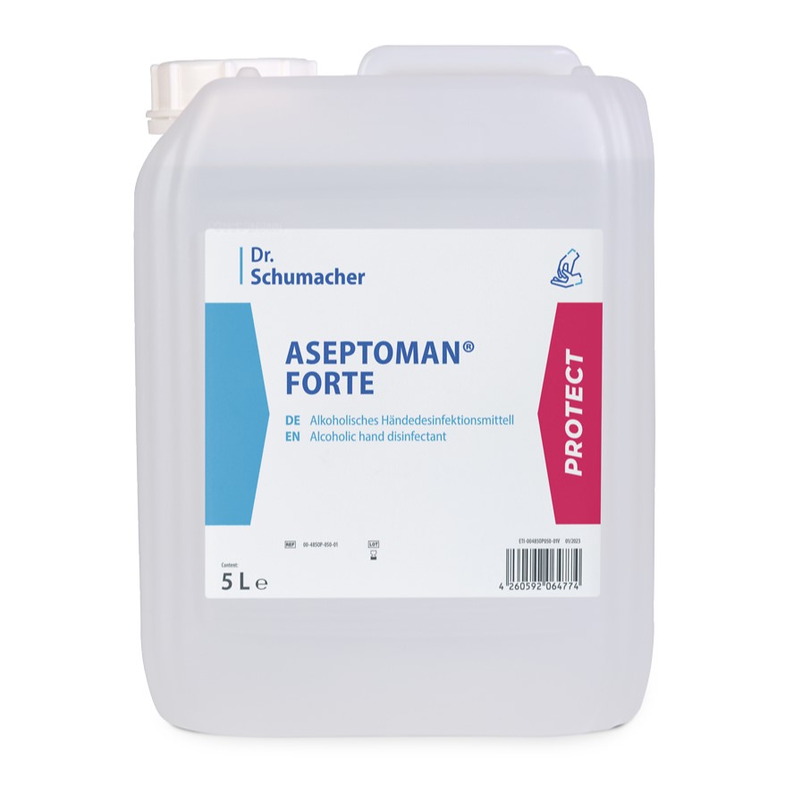 Dr. Schumacher Aseptoman Forte, 5 L, alkoholische Händedesinfektion, viruzid