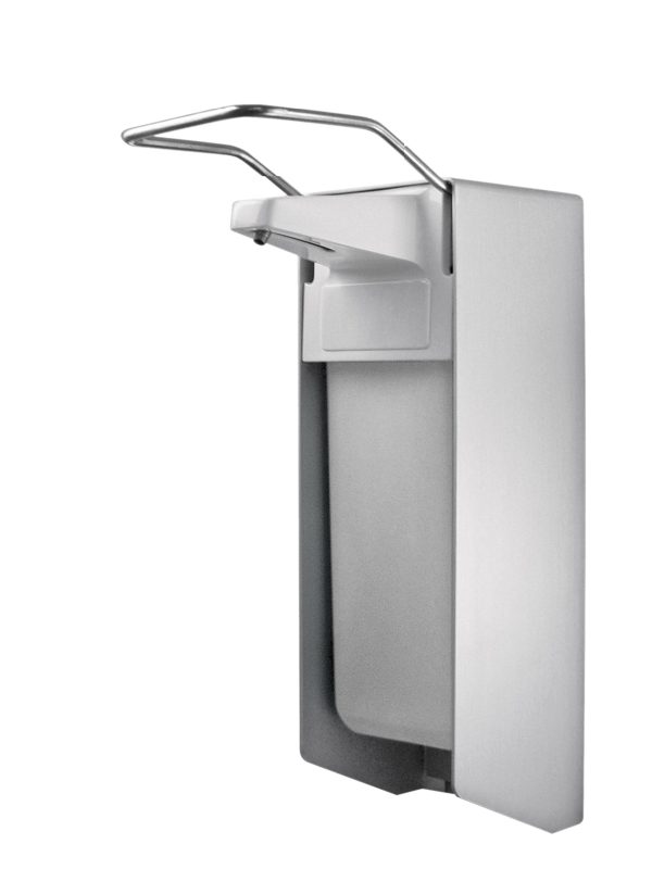 TEMDEX Spender 1000 ml für Seifen & Desinfektionsmittel mit Kunststoffpumpe, kurzer Hebel TEMDEX Spender 1000 ml für Seifen & Desinfektionsmittel mit Kunststoffpumpe, kurzer Hebel