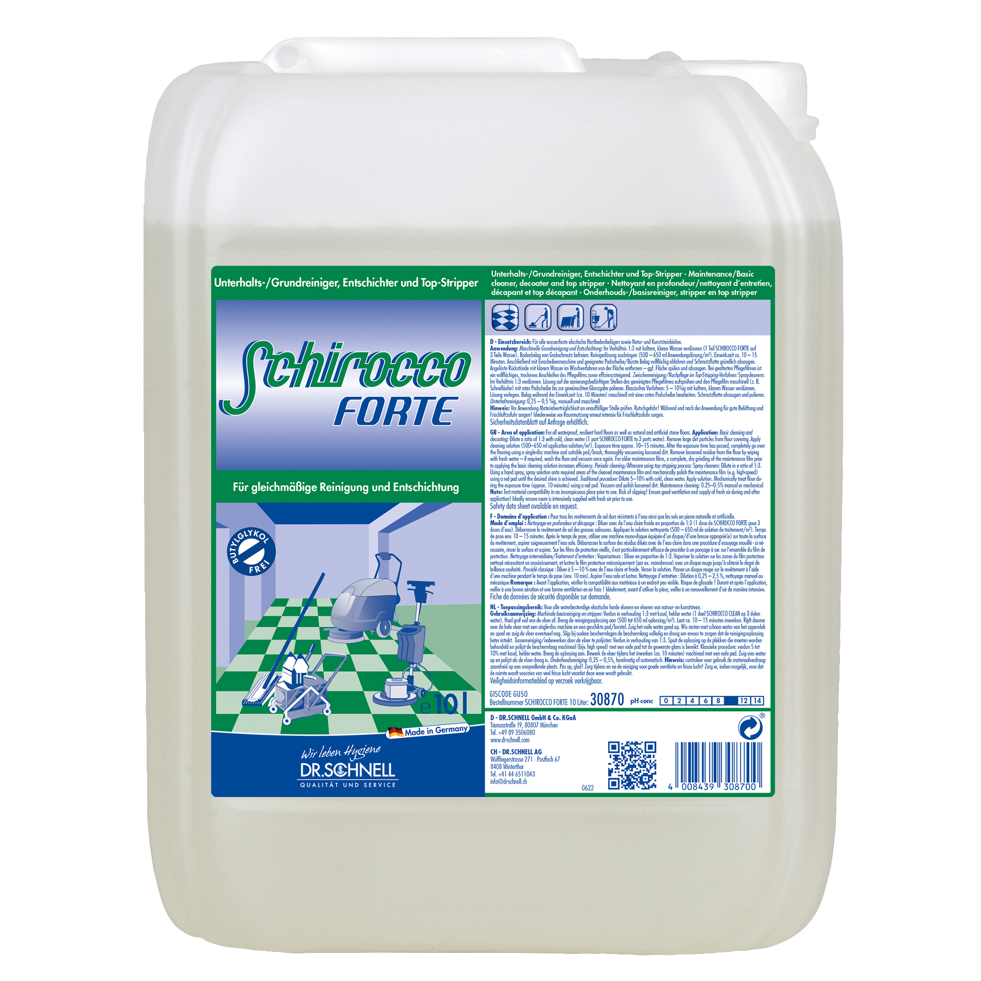 Dr. Schnell SCHIROCCO FORTE, Grundreiniger 10 L, Kanister