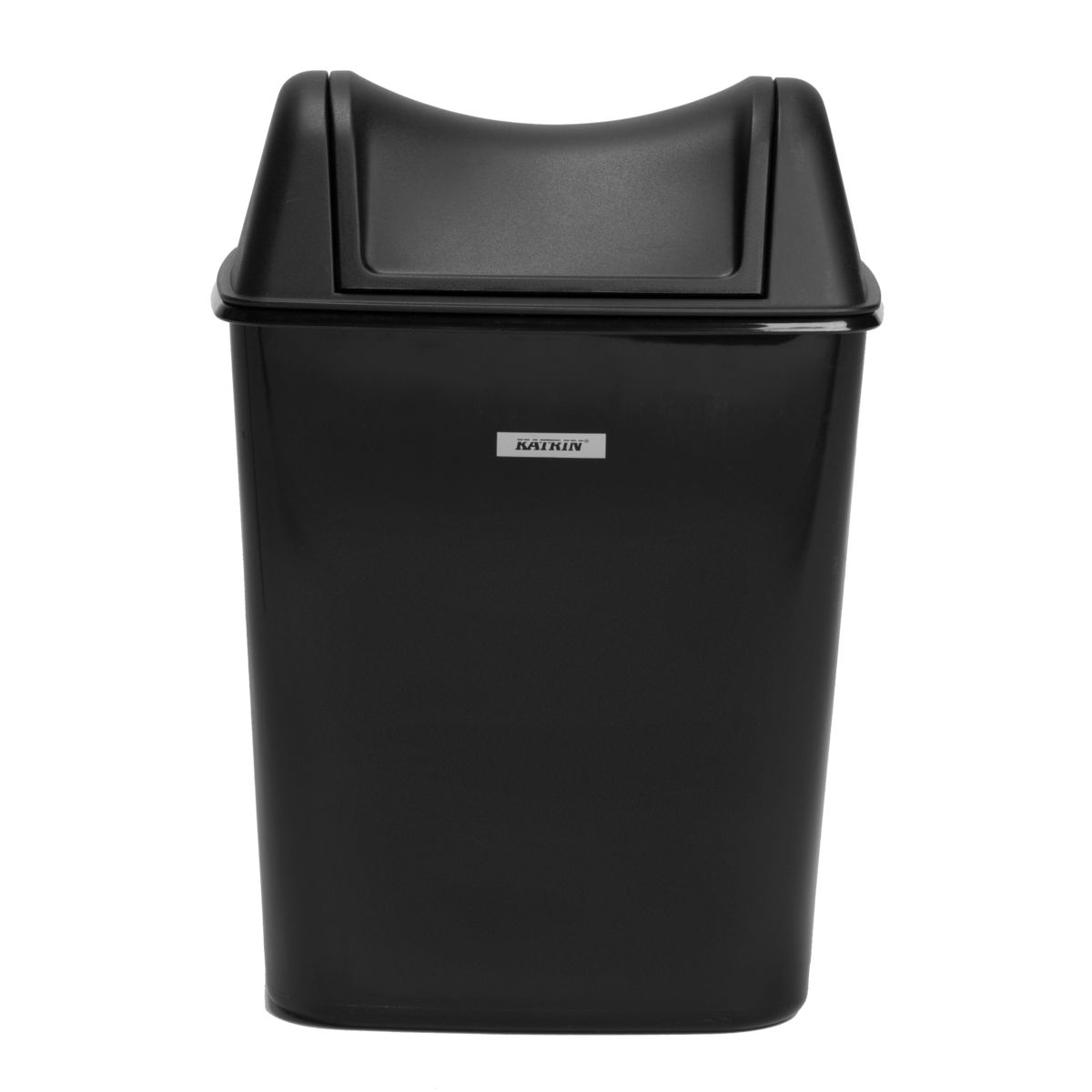 Katrin Inclusive Damenhygiene-Abfallbehälter mit Deckel, Kunststoff, 8 Liter, schwarz