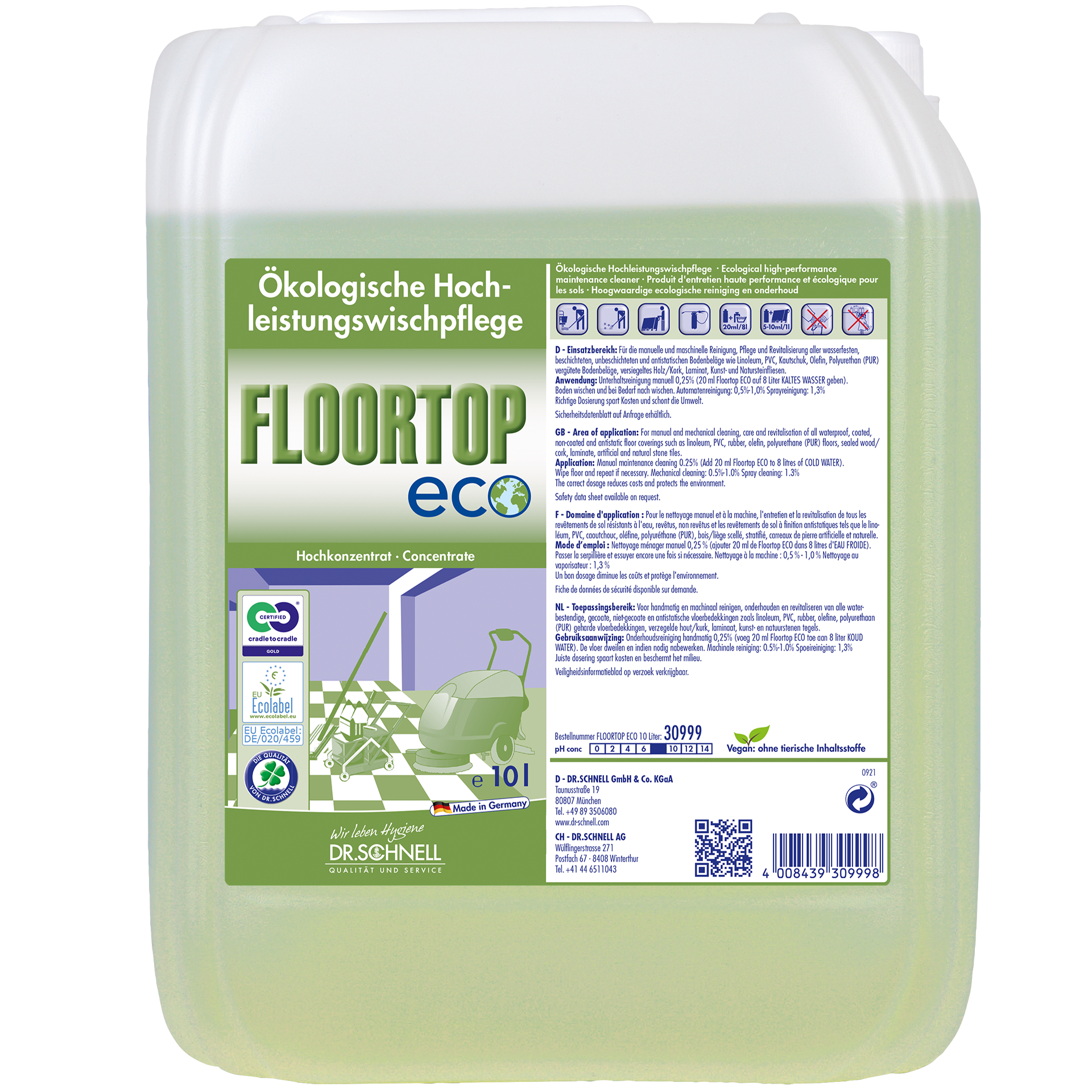 Dr. Schnell FLOORTOP ECO 10 L Wischpflege