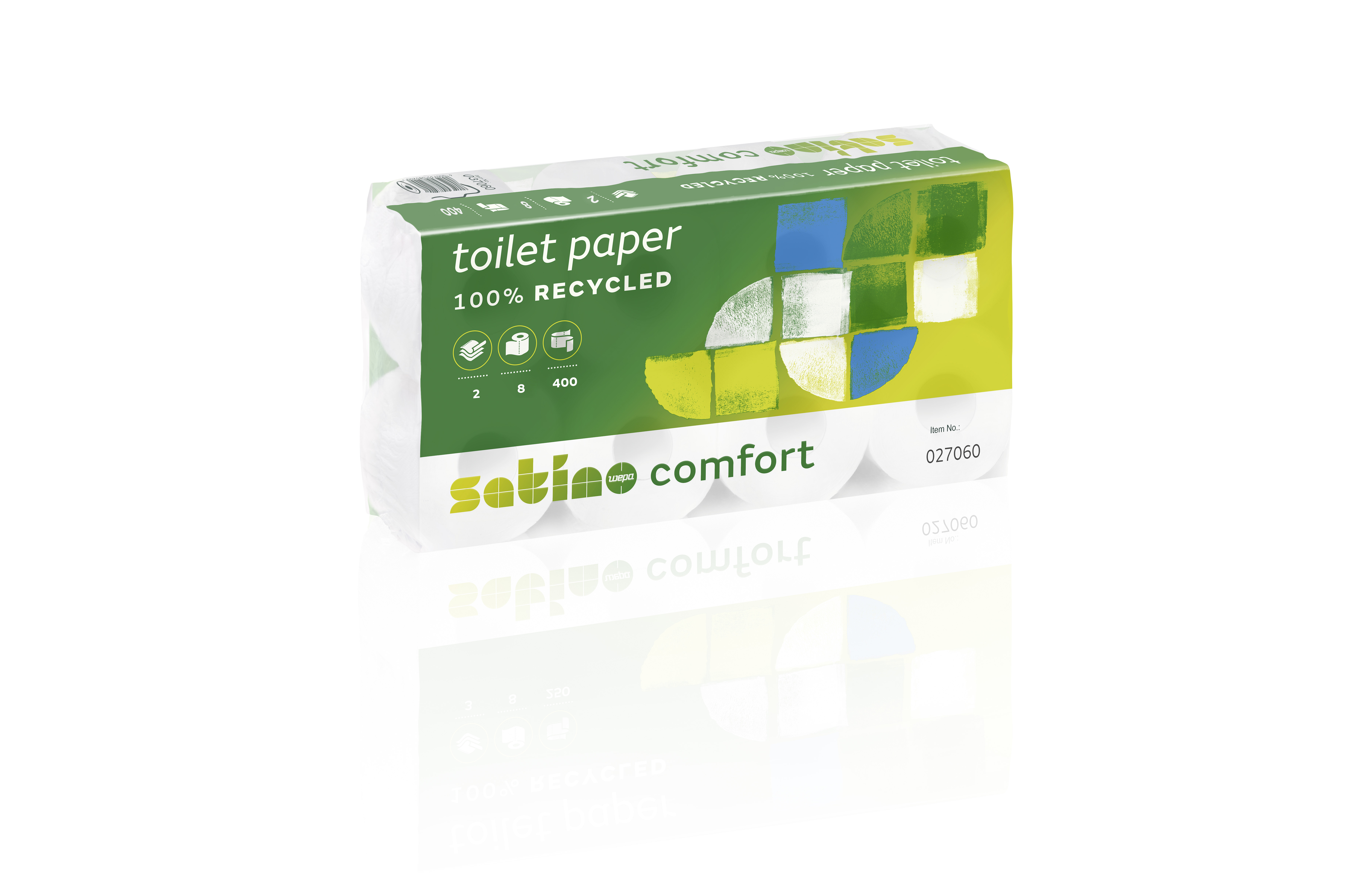Satino comfort Toilettenpapier 2-lagig, Recycling, hochweiß