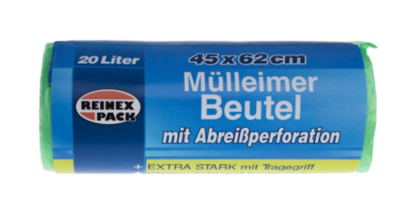 Reinex Mülleimerbeutel 20 L mit Tragegriff 30-er