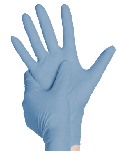 AMPri Pura Comfort Nitril Einmalhandschuhe, 100 Stück, Gr. M, blau