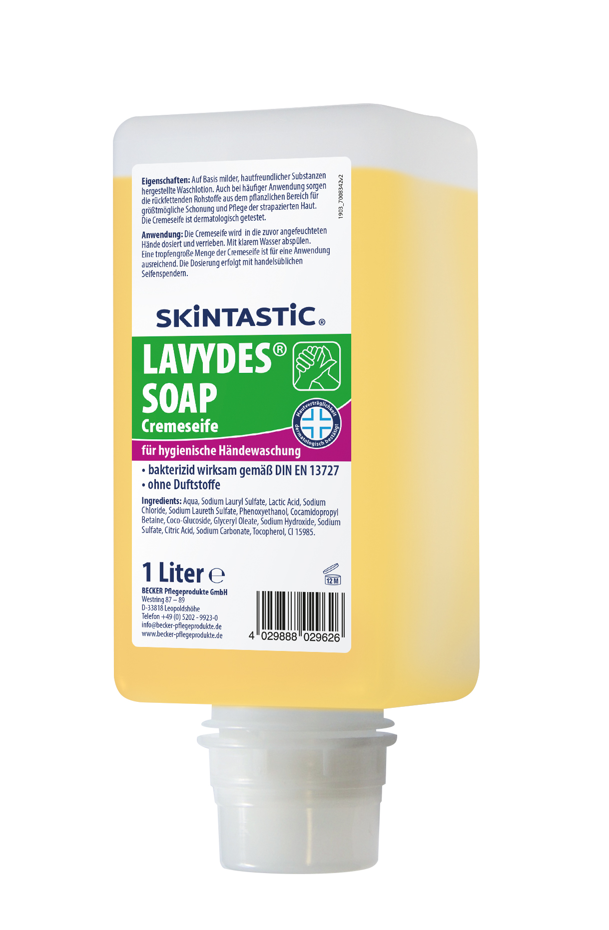 Skintastic Lavydes Cremeseife 950 ml C