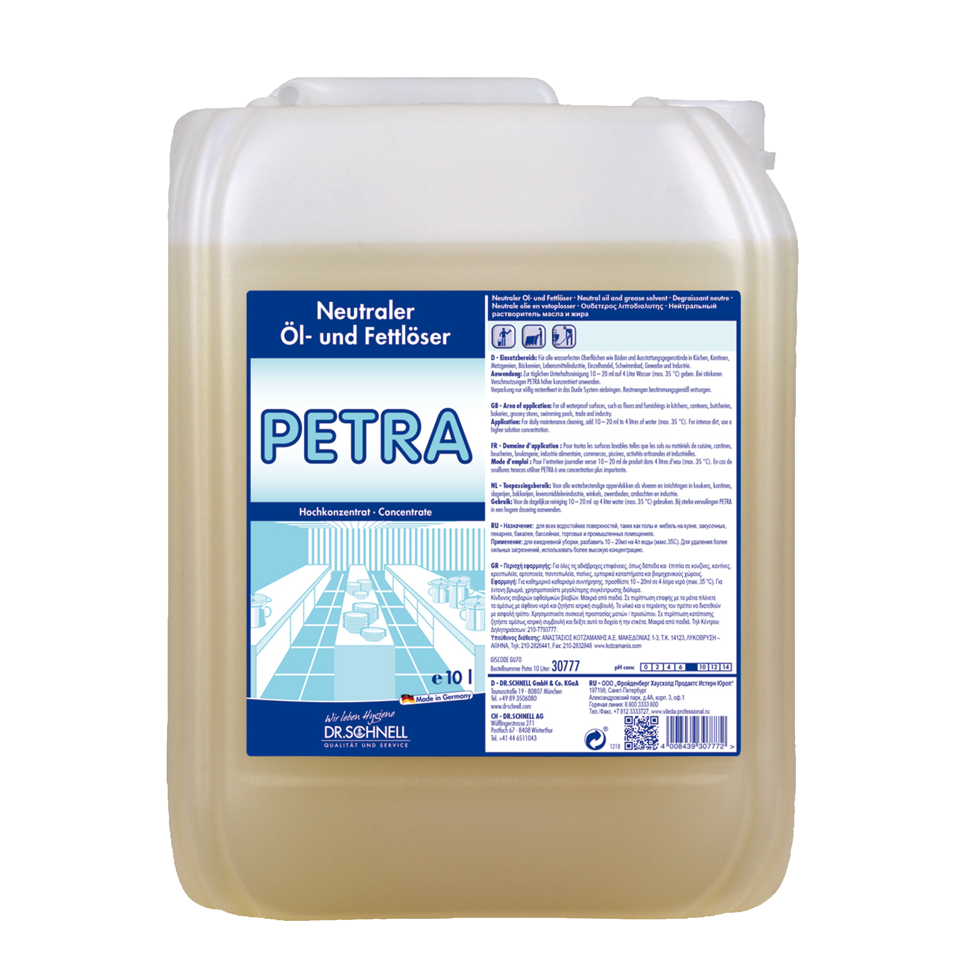 Dr. Schnell PETRA, Fettlöser 10 L, Kanister