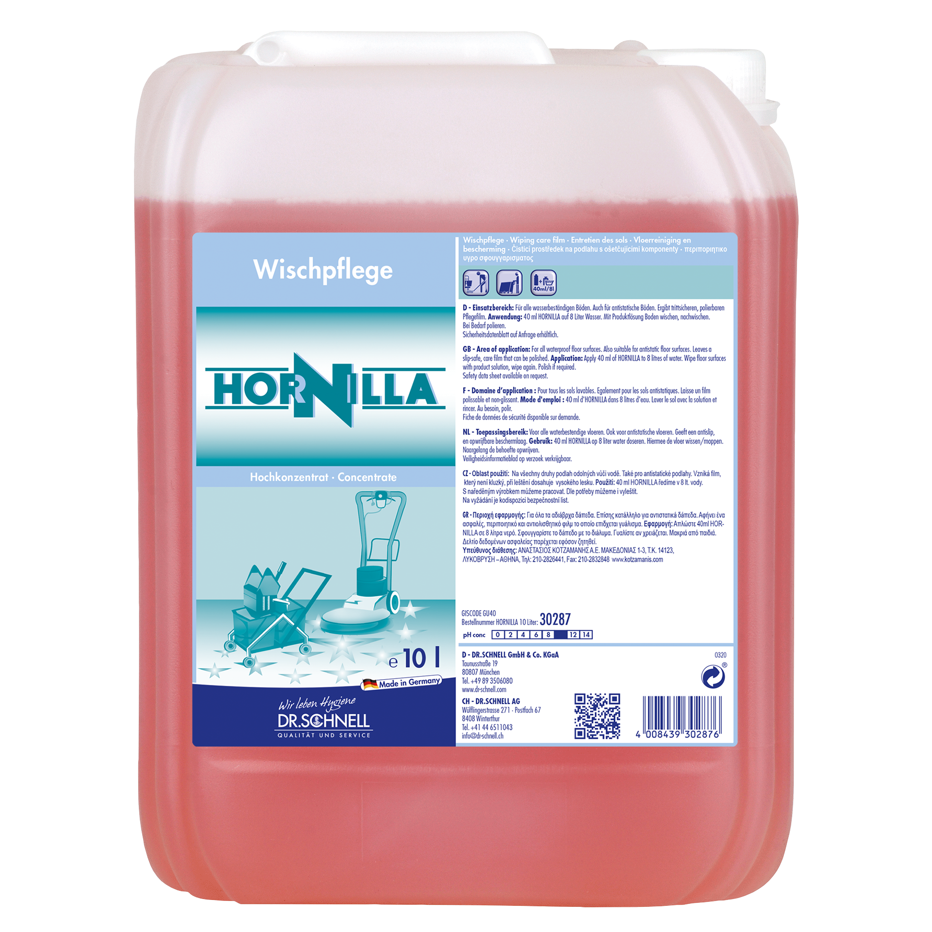 Dr. Schnell HORNILLA, Wischpflege 10 L, Kanister