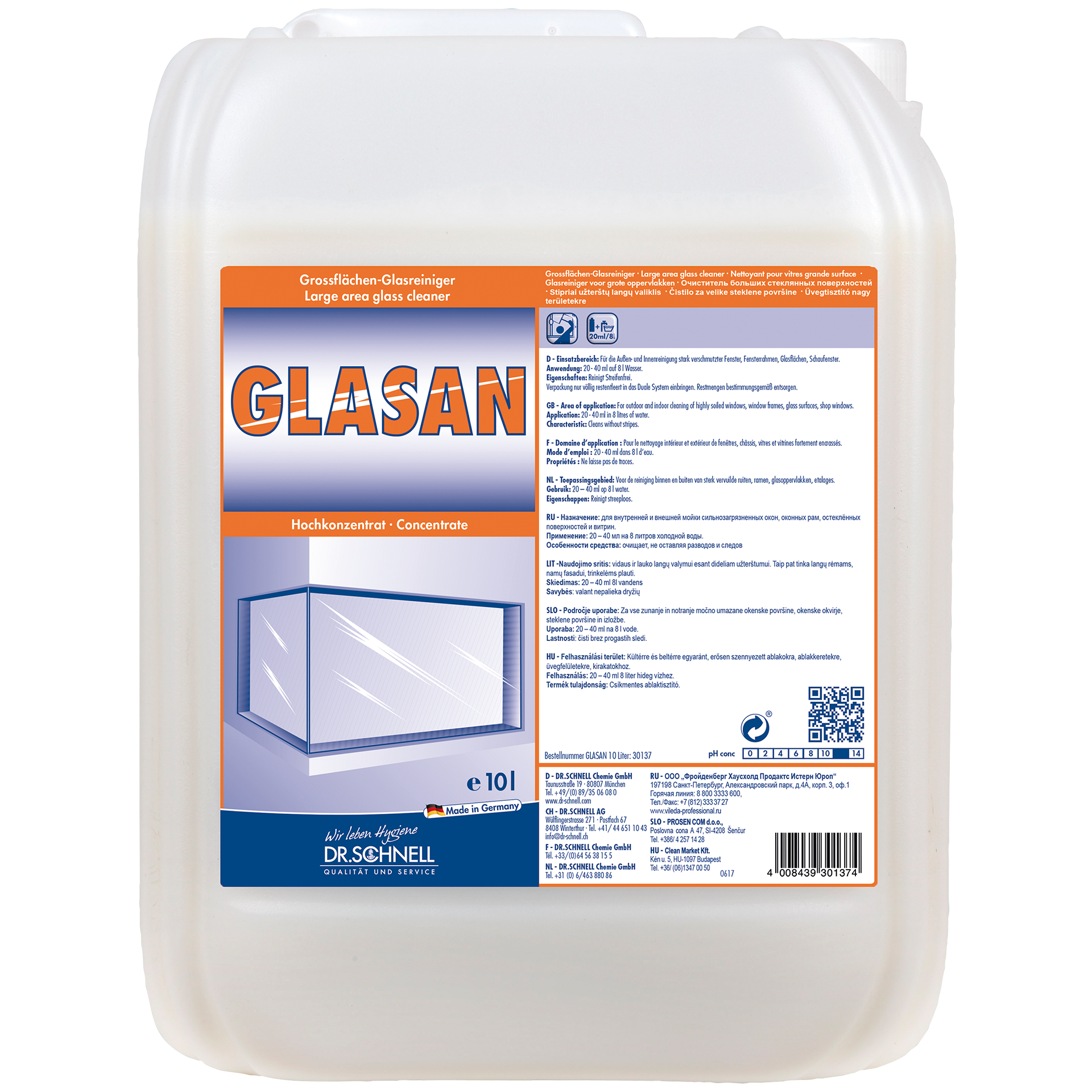 Dr. Schnell Glasan 10 L Glasreiniger