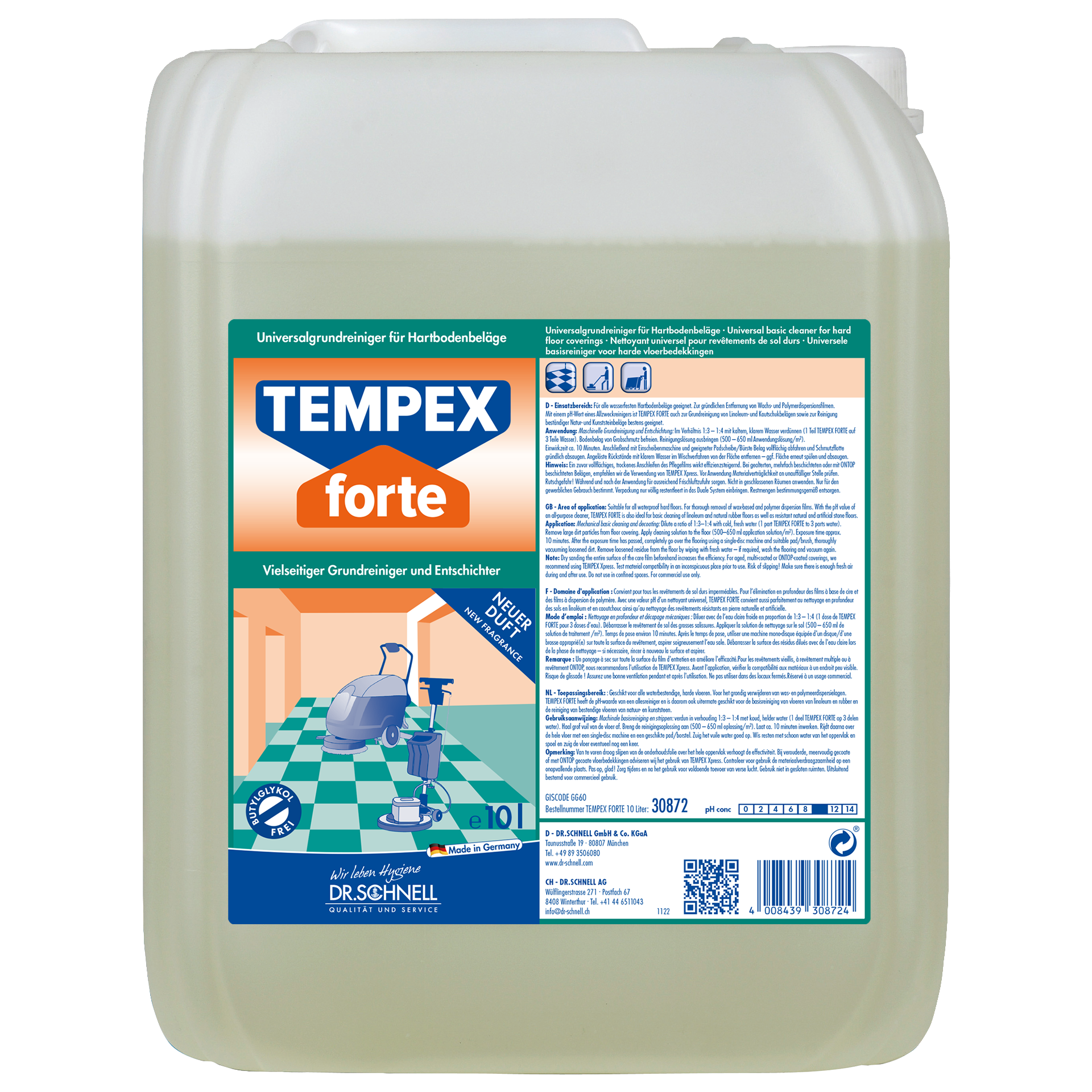 Dr. Schnell TEMPEX FORTE, Grundreiniger 10 L, Kanister