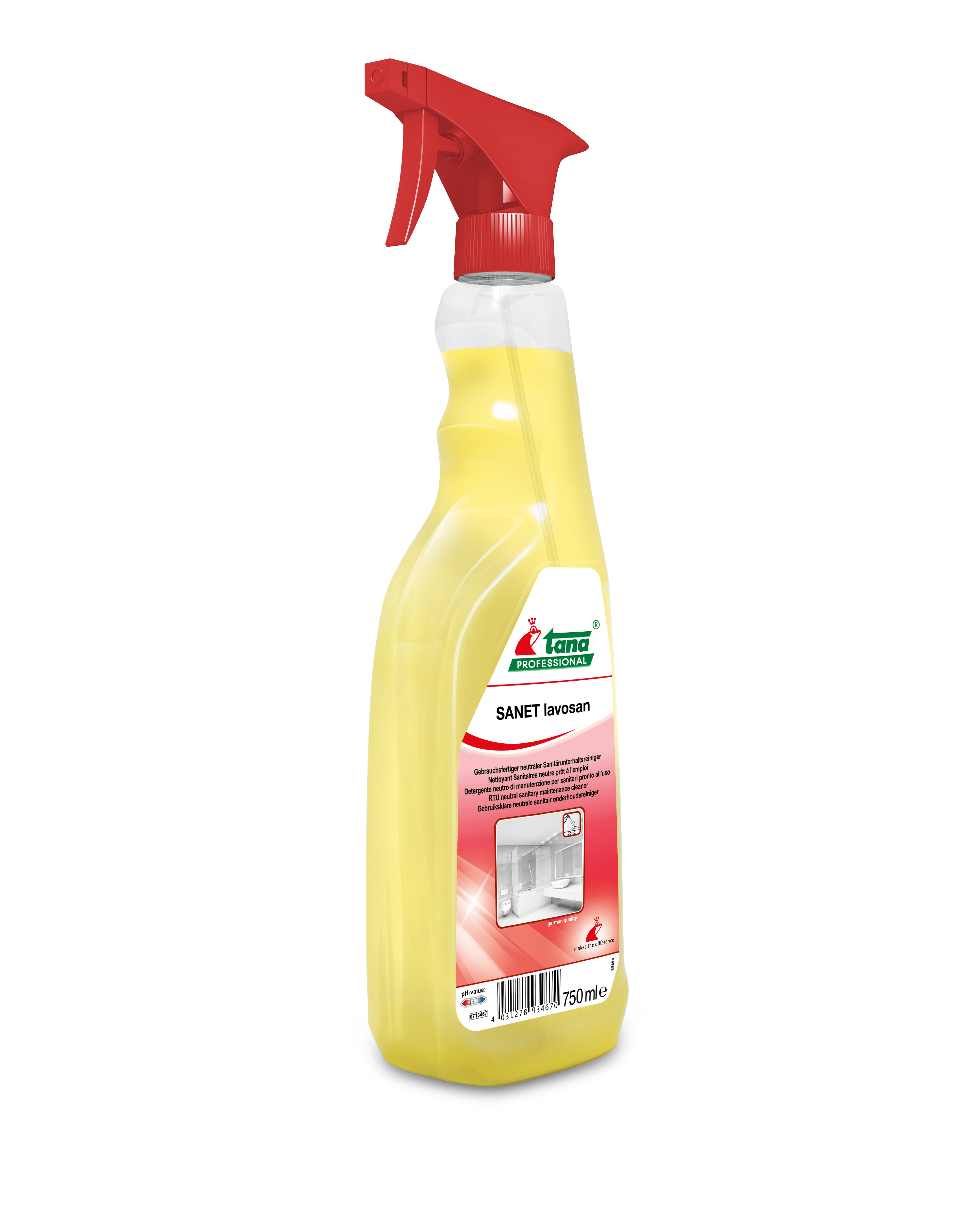 TANA SANET lavosan neutraler Sanitärreiniger 750 ml Sprühflasche