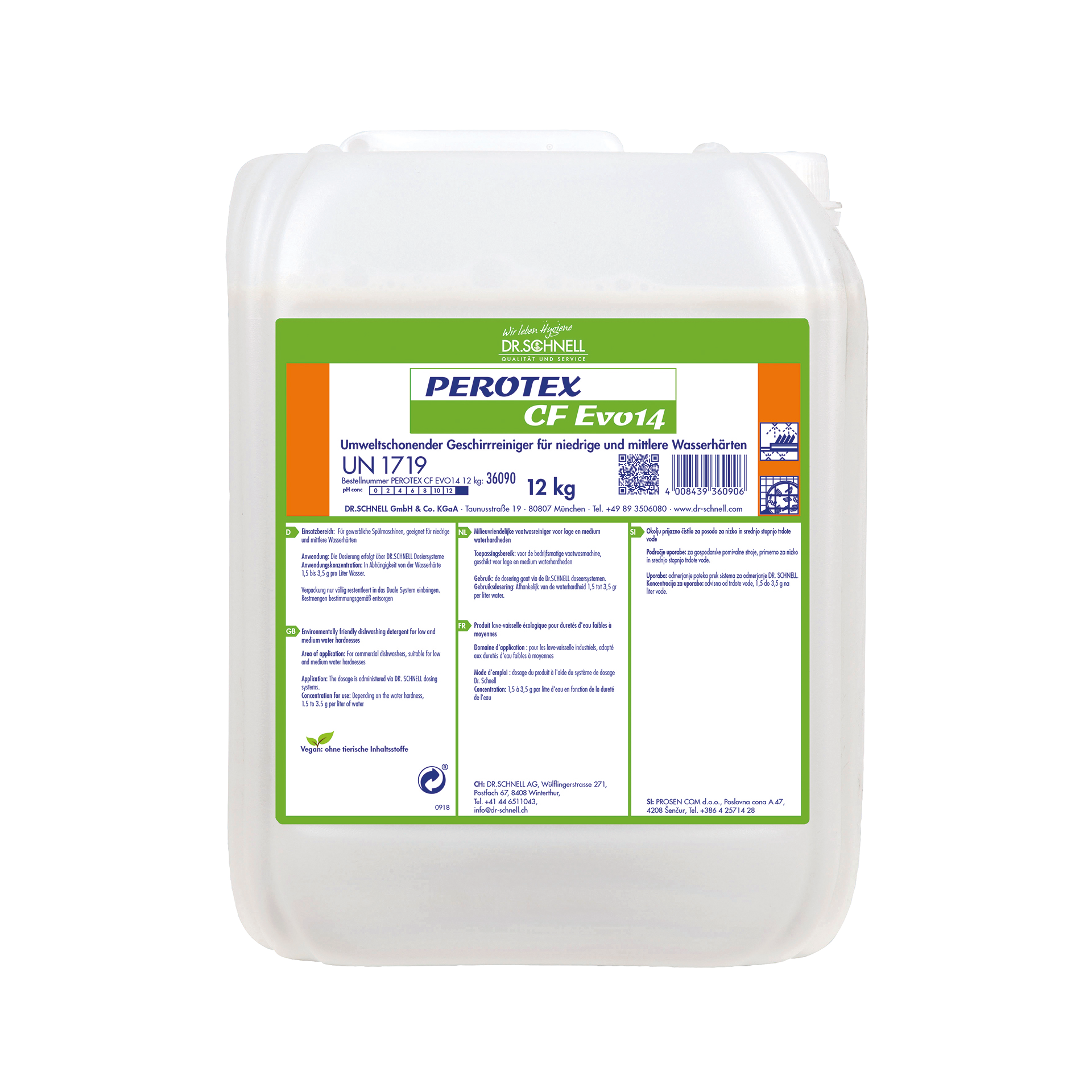 Dr. Schnell PEROTEX CF EVO 14, Geschirrreiniger 12 kg, Kanister