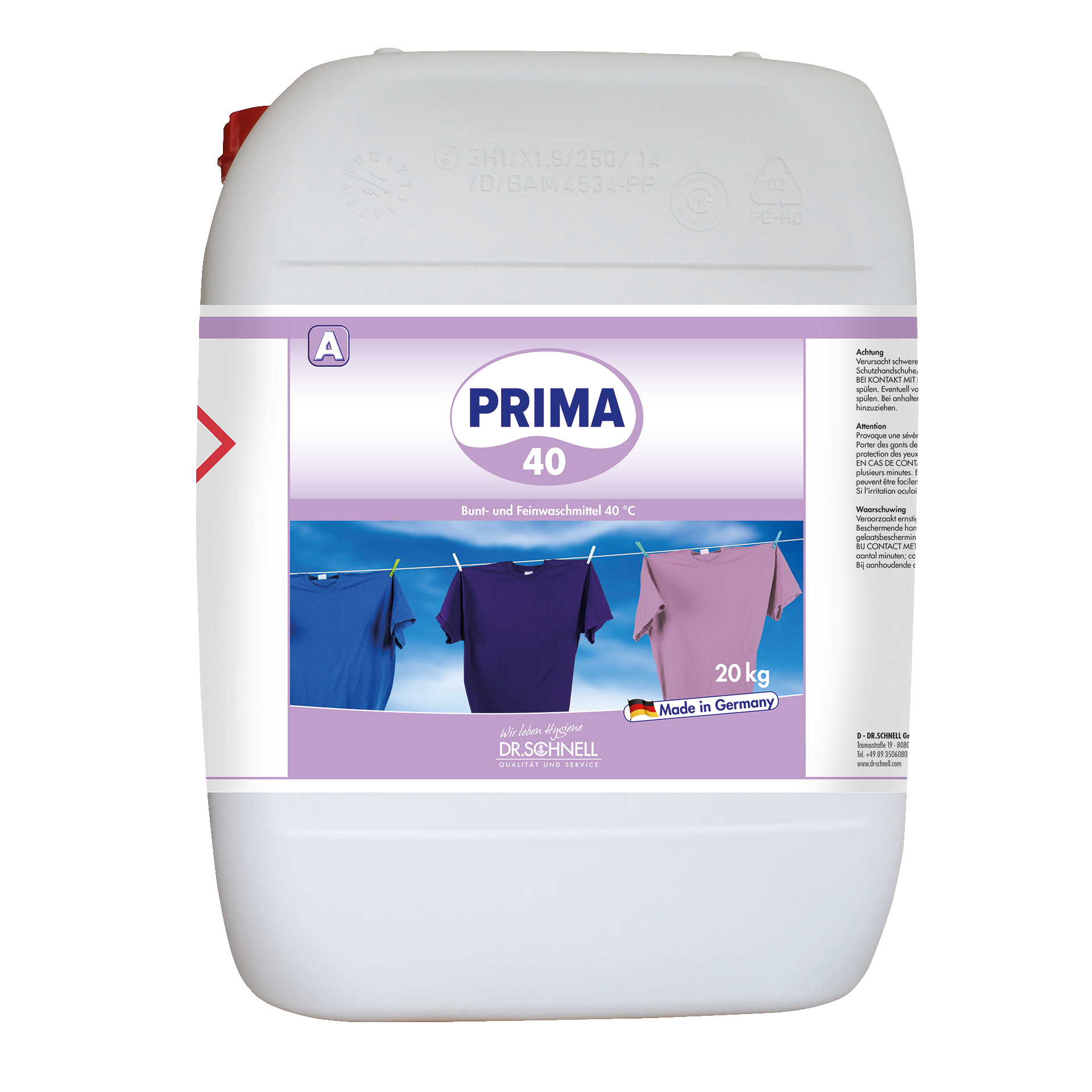 Dr. Schnell PRIMA 40, Feinwaschmittel 20 kg, Kanister