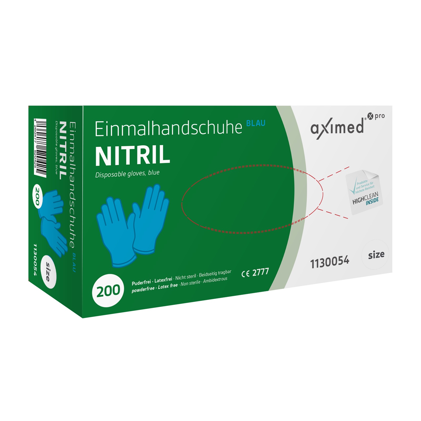 aximed pro Nitril, Einmalhandschuhe, Gr. S, 200 Stk., blau, ungepudert