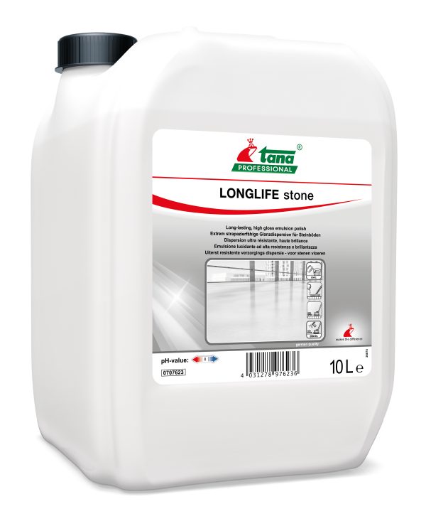 TANA green care professional LONGLIFE stone, Pflegedispersion für Steinböden 2 x 5 l, Kanister