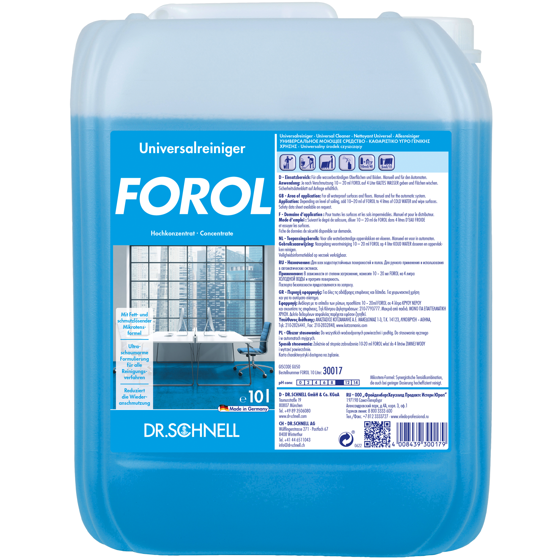 Dr. Schnell FOROL Universalreiniger, 10 L Kanister